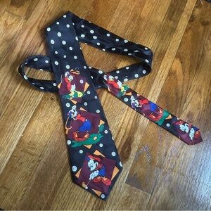 Mickey Goofy Donald Golfing Men's Necktie Mickey Unlimited Disney 3-3/4"x58"